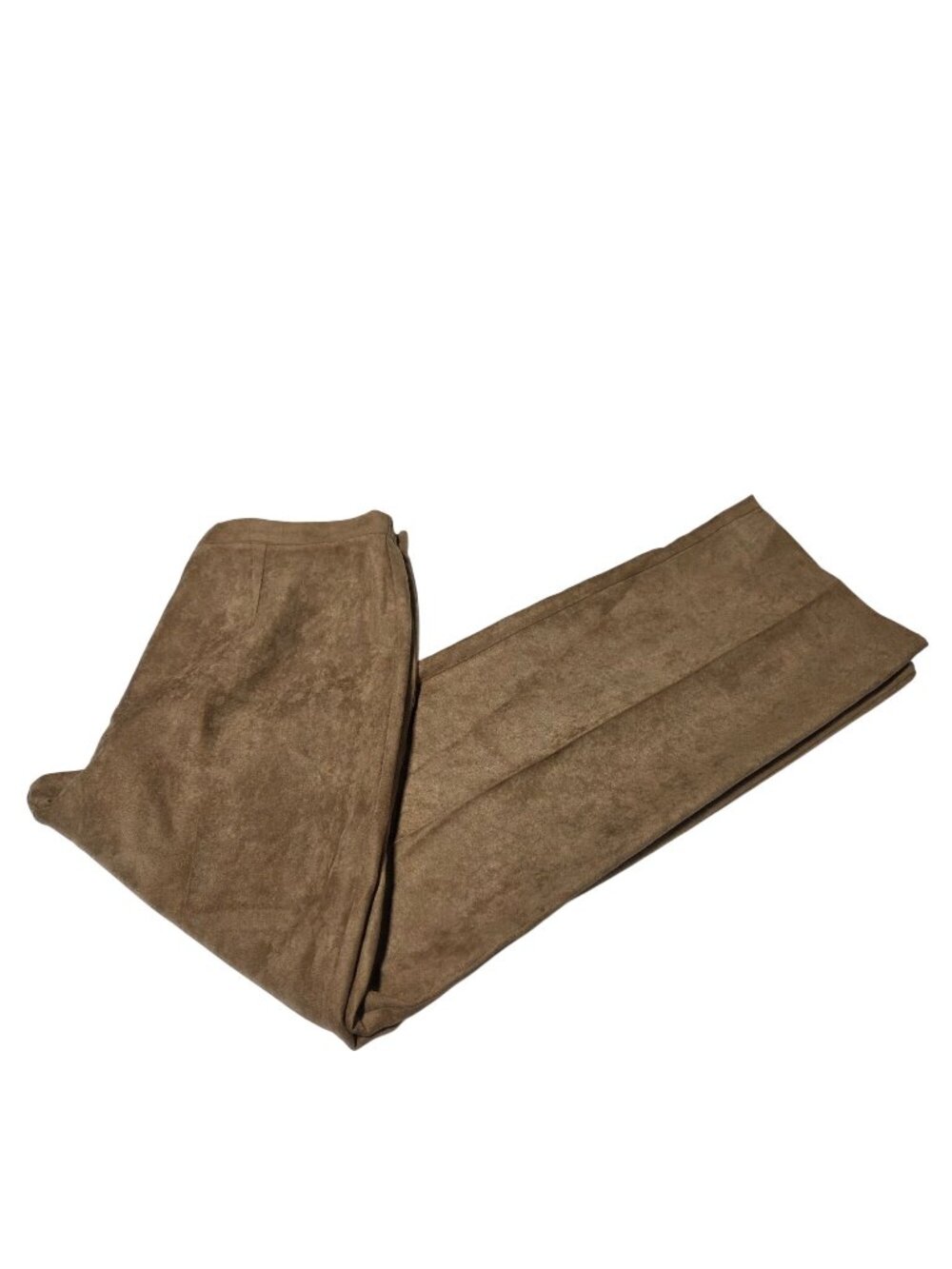 Vintage Drapers & Damons Pants Womens Size 14p Sable Brown Pleated Faux Suede
